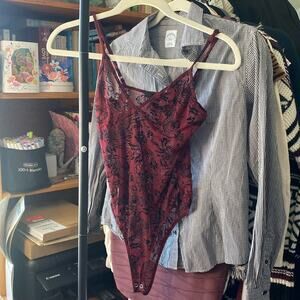 FOREVER 21 floral bodysuit